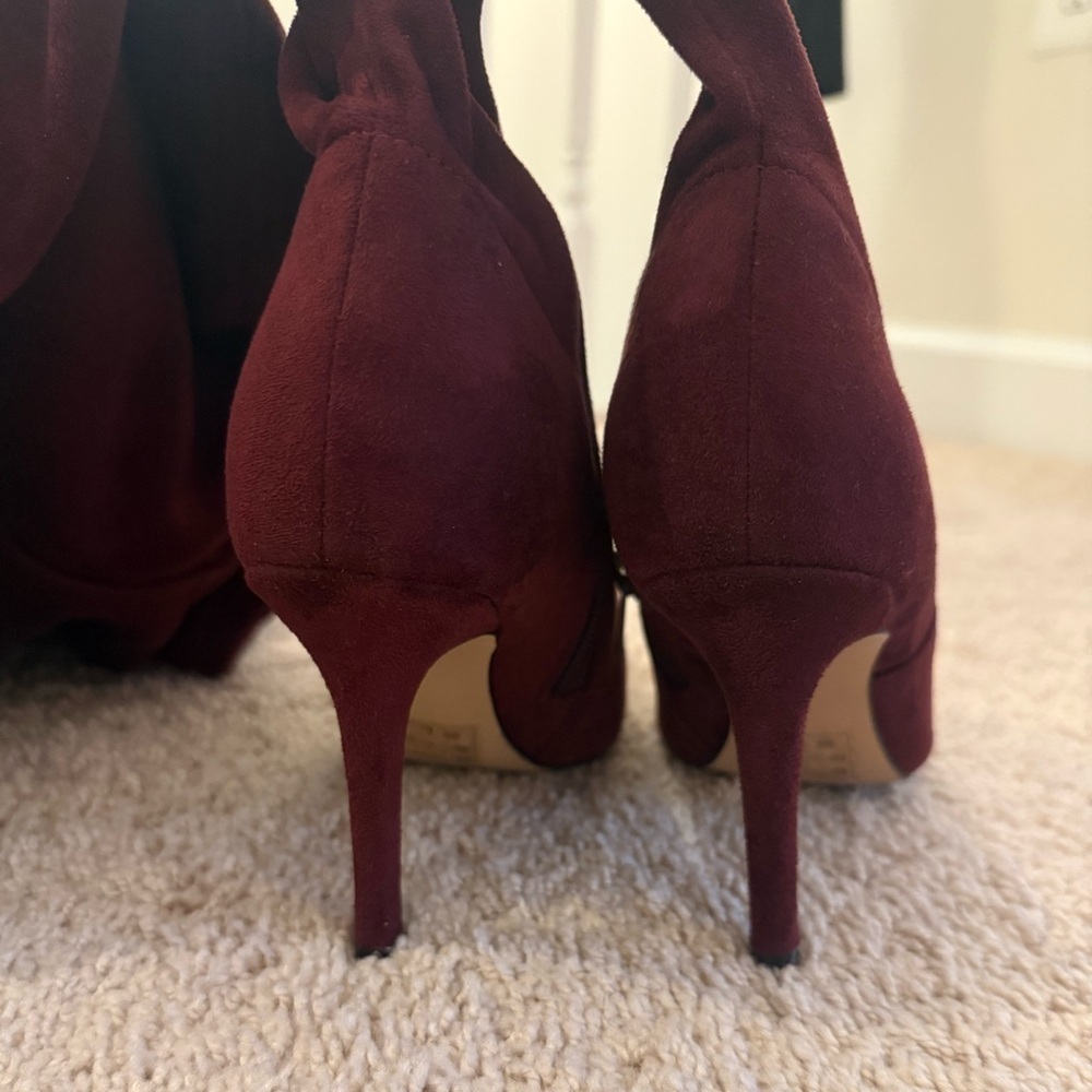Aldo Burgundy Over-the-Knee Boots - Picture 3 of 3